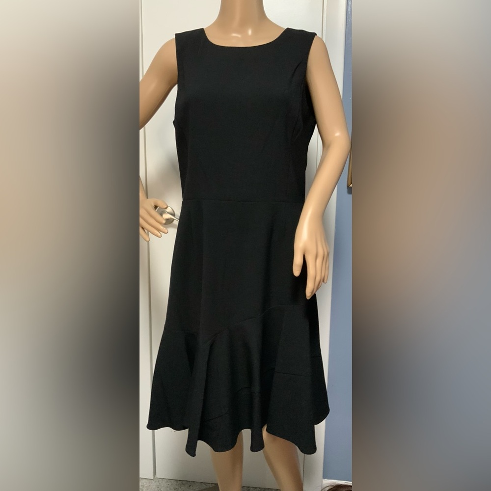 Covington Black Asymmetrical A-Line Cocktail Dress NWT - size 10